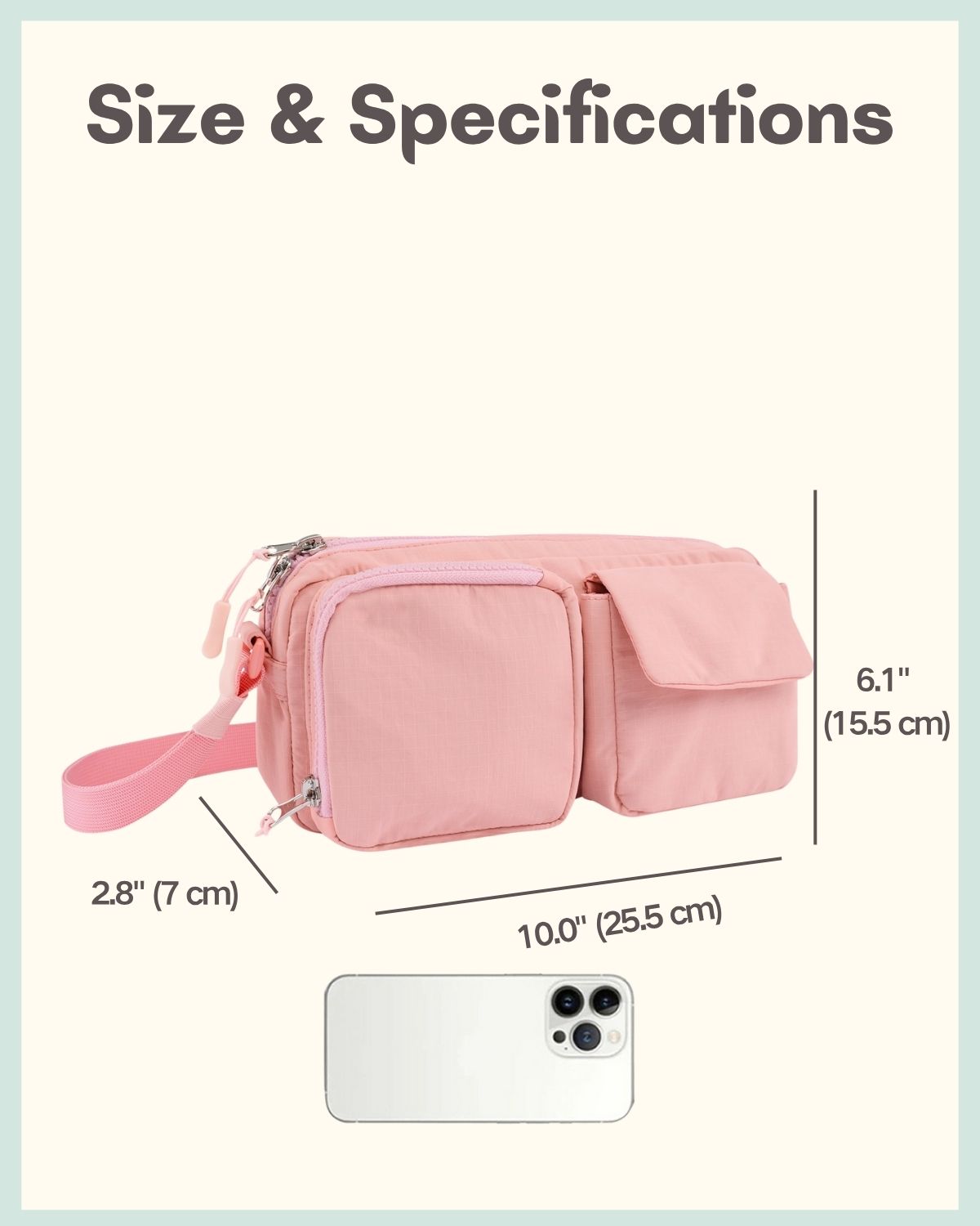 Custom Sling Multi-Pocket Bag with Pet’s Portrait