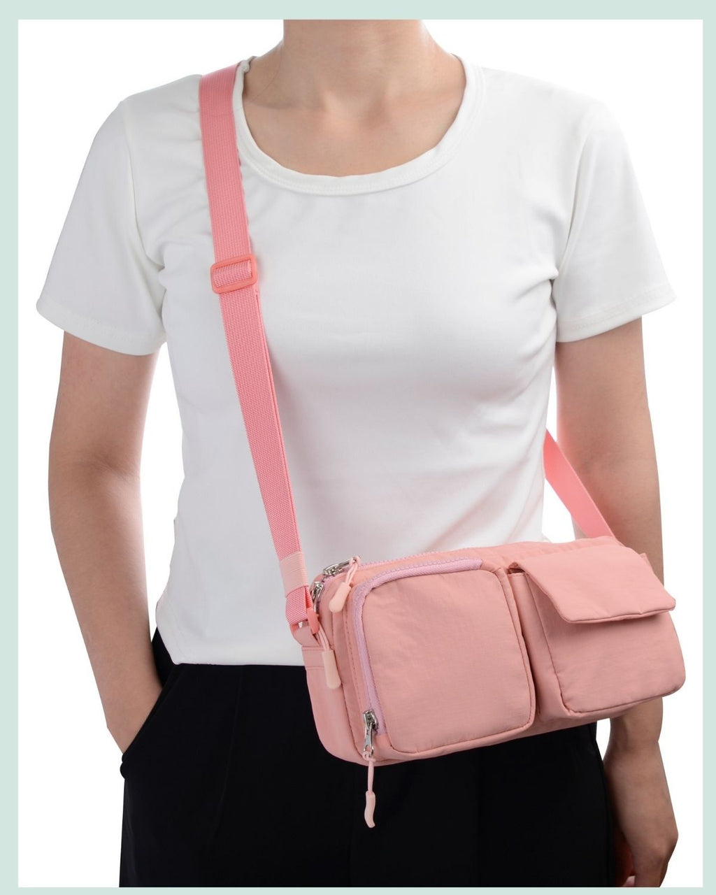 Custom Sling Multi-Pocket Bag with Pet’s Portrait
