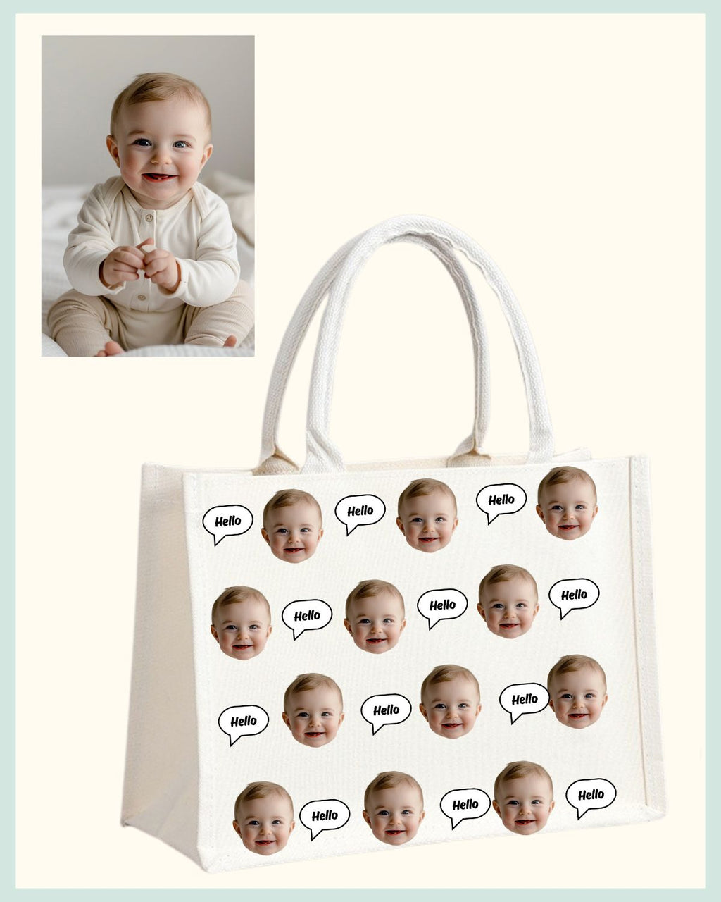 Custom Tote Bags with Child’s Portrait