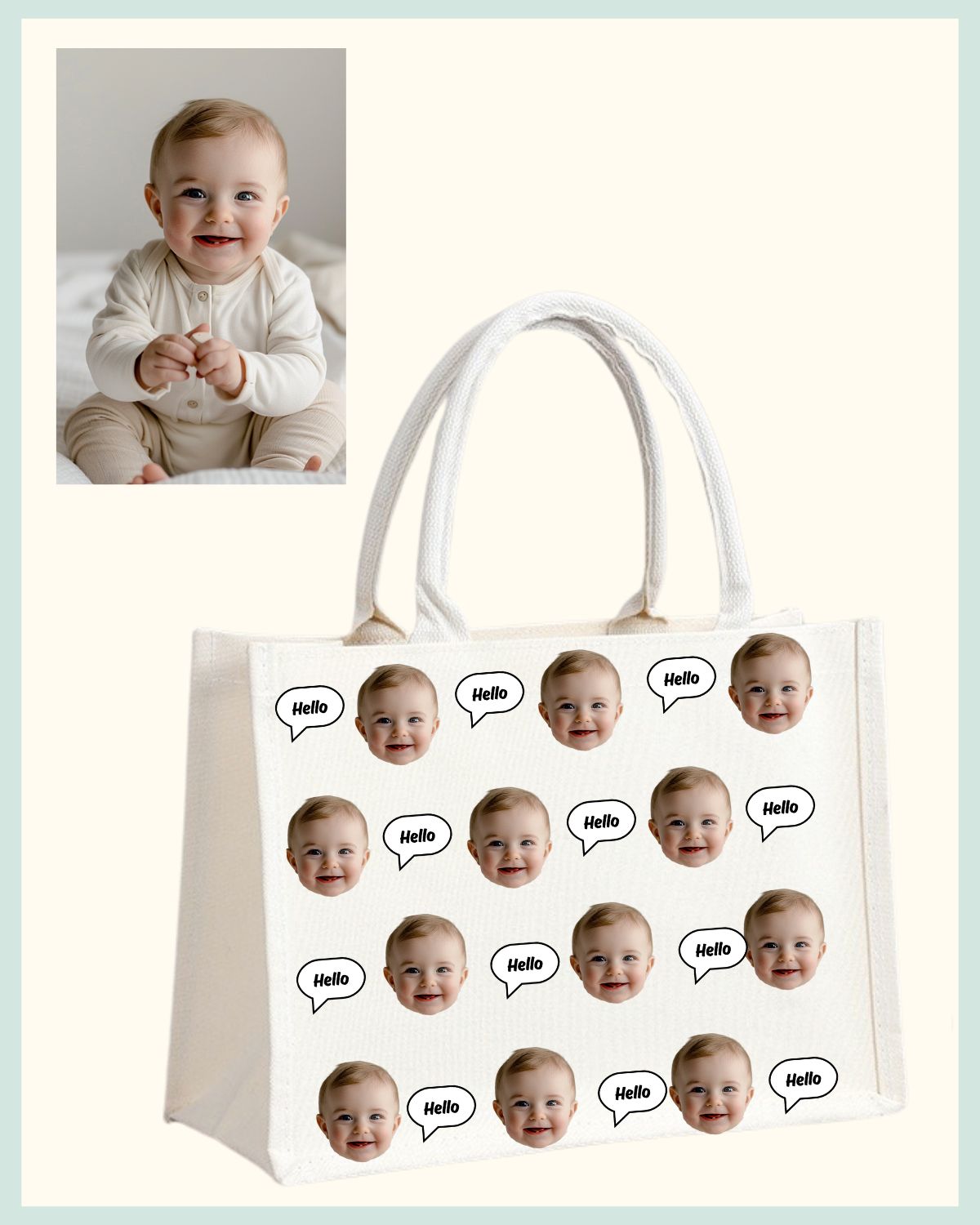 Custom Tote Bags with Child’s Portrait