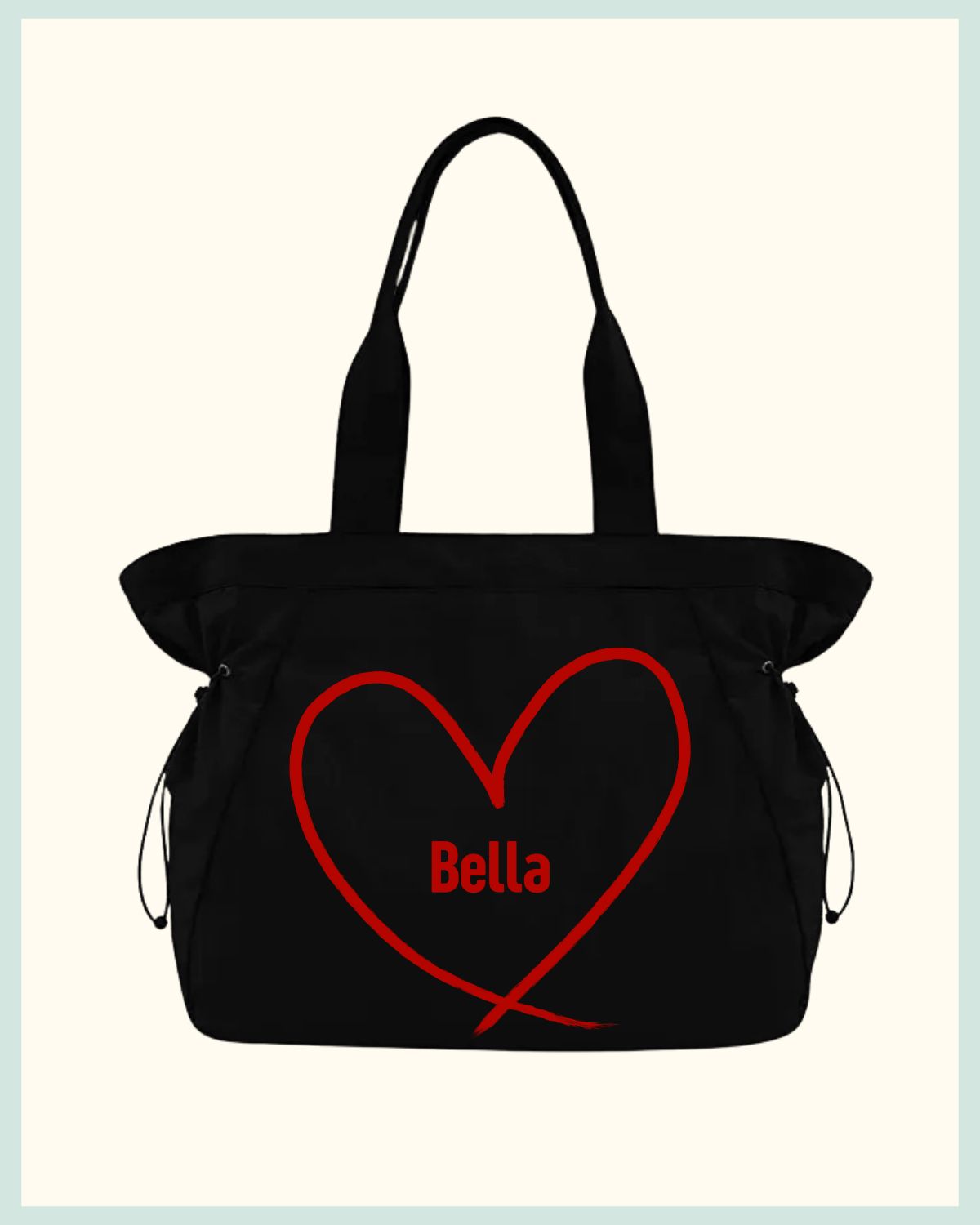 Custom Canvas Tote Bag with Name or Initial