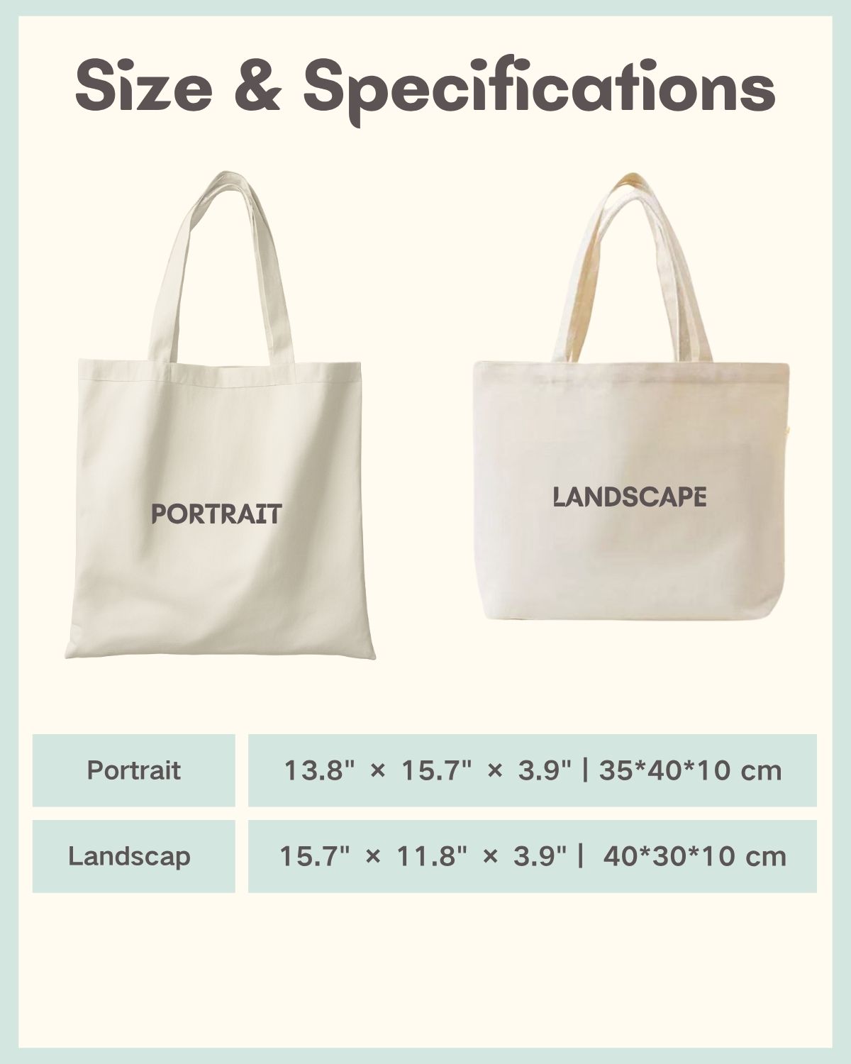 Classic Canvas Tote Bag with Pet’s Portrait